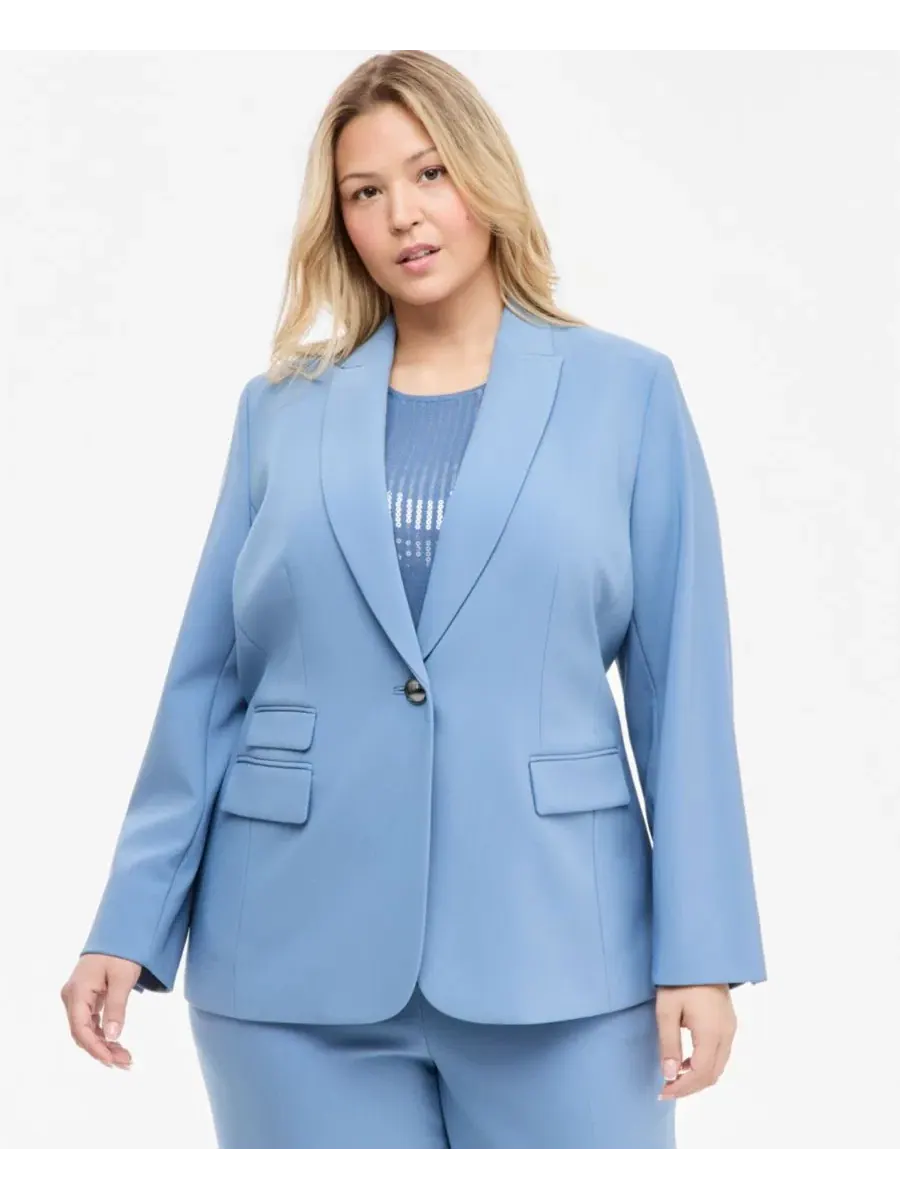 Блейзер с лацканами и одной пуговицей Anne Klein