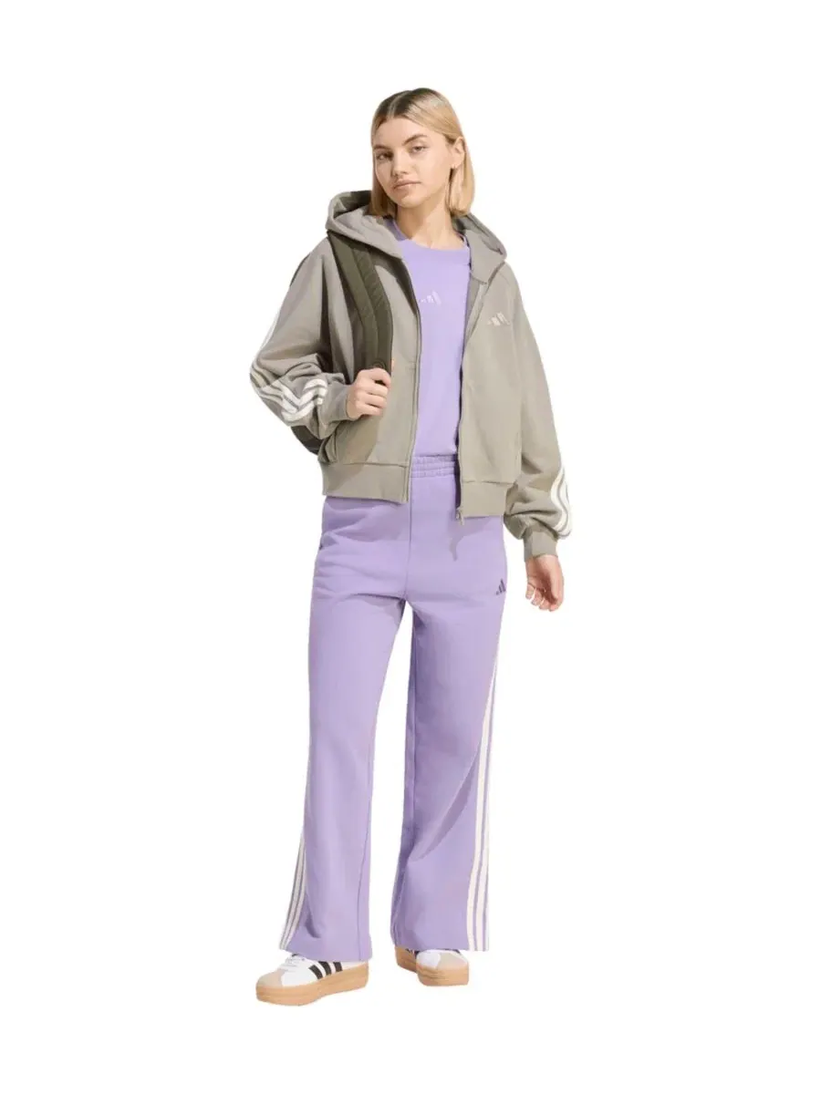 Штаны спортивные с широкими штанинами, французский футер, Adidas Kit 3-Stripes Wide Pant adidas — изображение 2 из 5