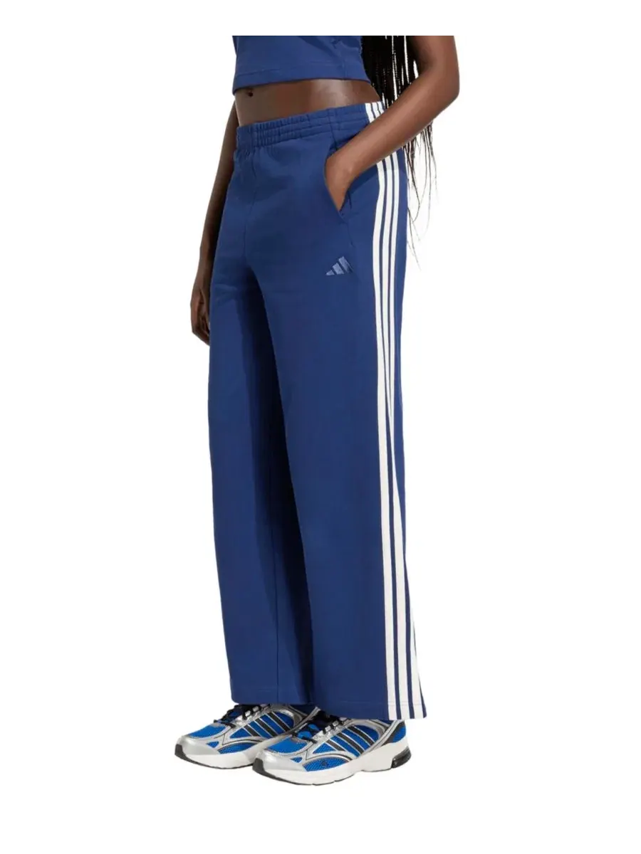 Штаны спортивные свободного кроя с лампасами adidas — изображение 1 из 6, темный синий/белый