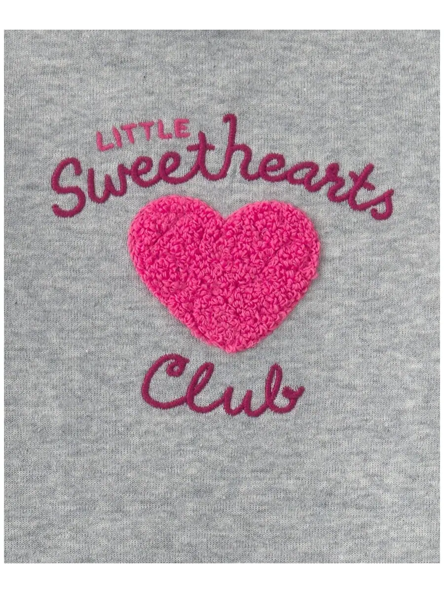 Комплект из боди и брюк Little Sweethearts Club Carter's — изображение 3 из 6, розовый/серый