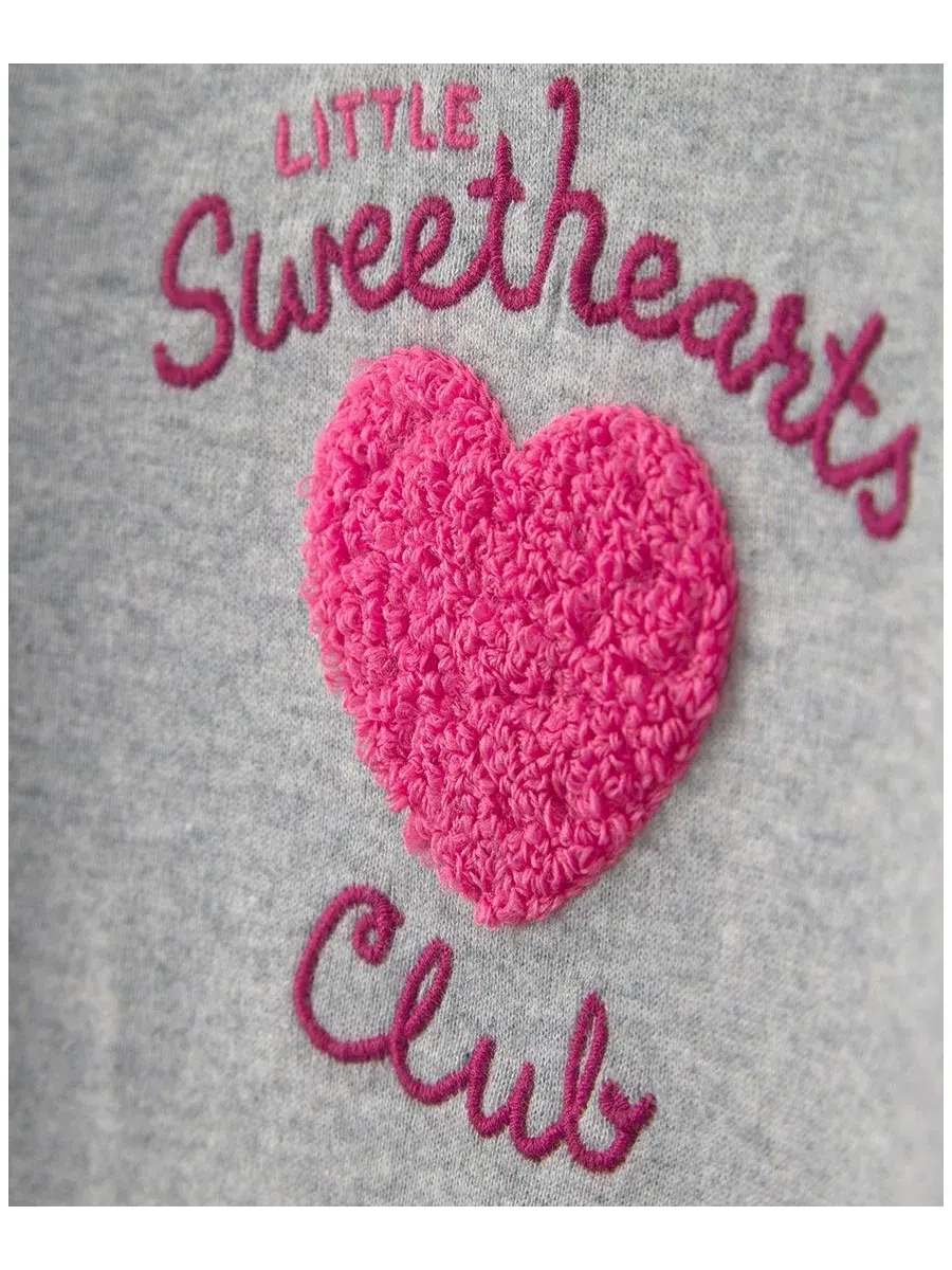 Комплект из боди и брюк Little Sweethearts Club Carter's — изображение 4 из 6, розовый/серый