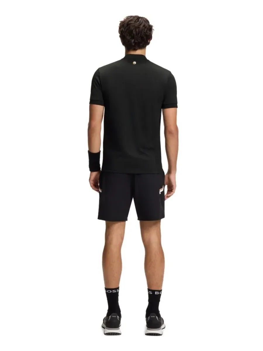 Поло из полиэстера с молнией, Slim Fit Hugo Boss — изображение 3 из 5, черный