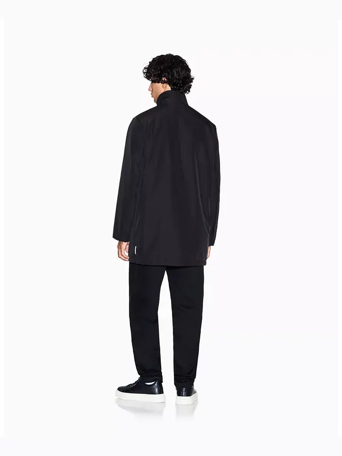 Мужская длинная спортивная куртка из полиэстера A|X Armani Exchange — изображение 2 из 4, черный