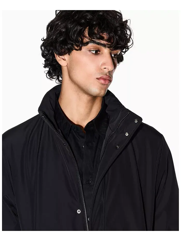 Мужская длинная спортивная куртка из полиэстера A|X Armani Exchange — изображение 3 из 4, черный