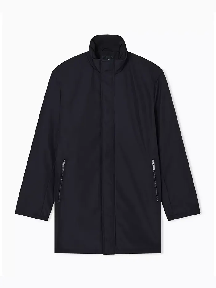 Мужская длинная спортивная куртка из полиэстера A|X Armani Exchange — изображение 4 из 4, черный