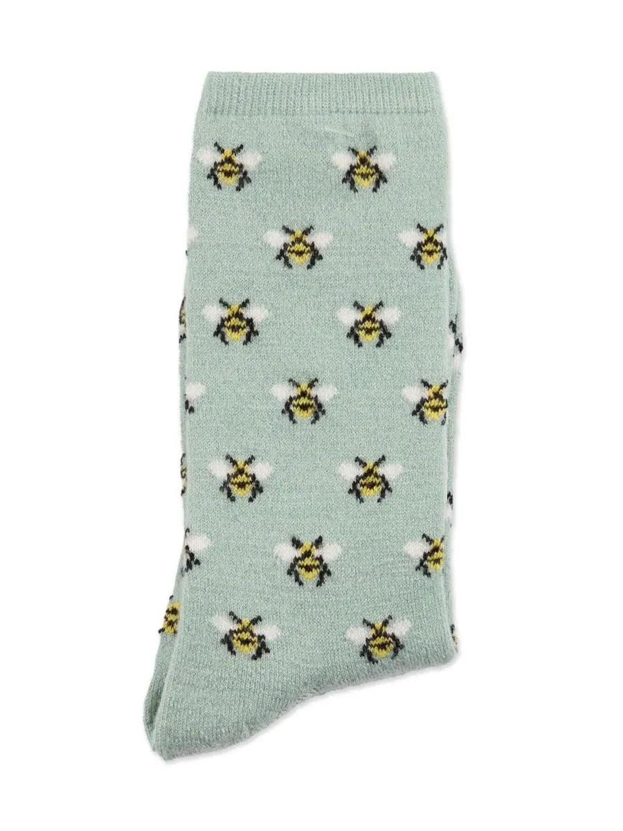 Женские носки Bee из смеси кашемира MeMoi — изображение 2 из 3, зеленый