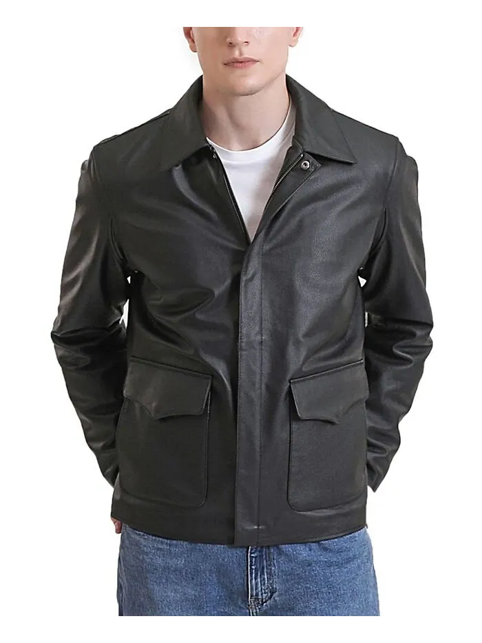 Мужская кожаная куртка Raider Indy Style Legend Landing Leathers — изображение 2 из 3, черный