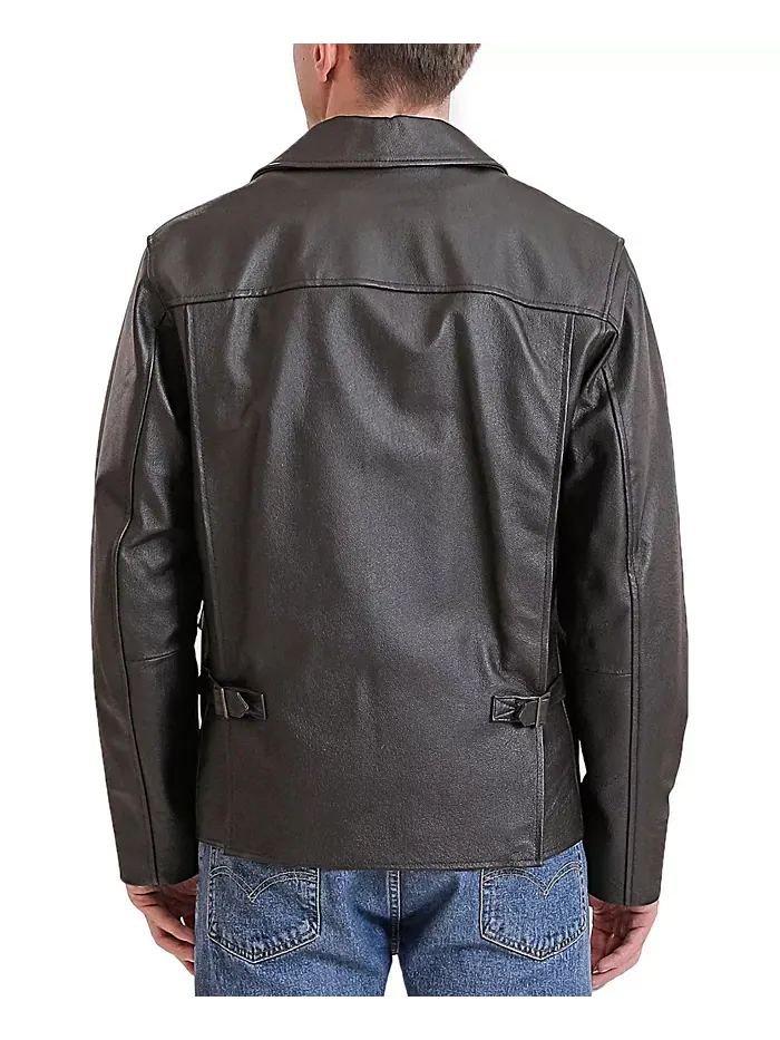 Мужская кожаная куртка в стиле рейдеров Legend Jacket Indy-Style Landing Leathers — изображение 2 из 3, коричневый