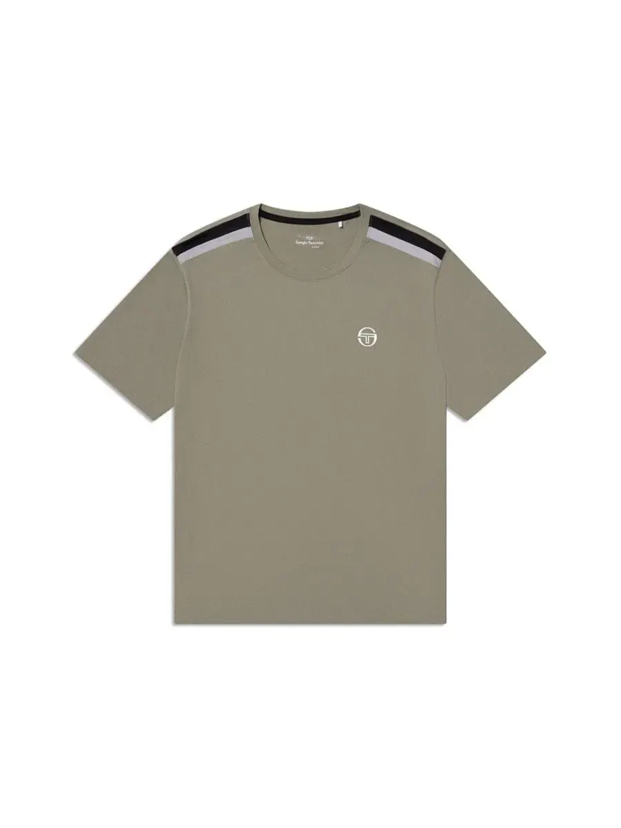 Футболка с контрастными вставками Sergio Tacchini — изображение 5 из 5, зеленый