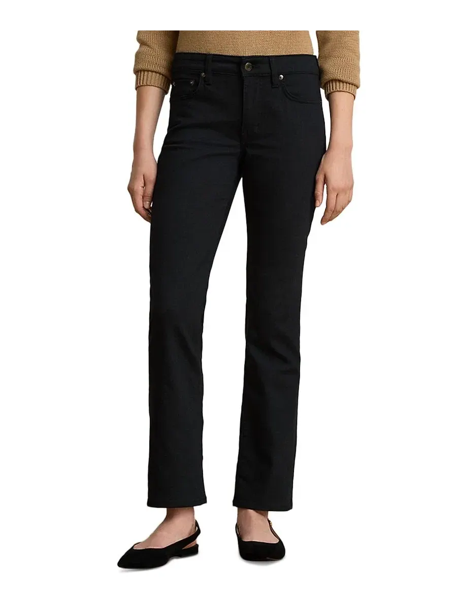 Джинсы прямые с заниженной талией Petite Mid-Rise Straight Cut Jeans Lauren Ralph Lauren