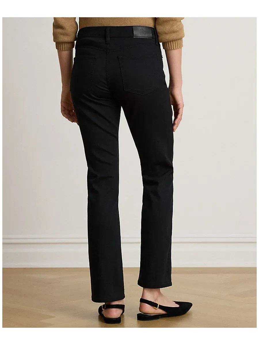Джинсы прямые с заниженной талией Petite Mid-Rise Straight Cut Jeans Lauren Ralph Lauren — изображение 4 из 4, черный