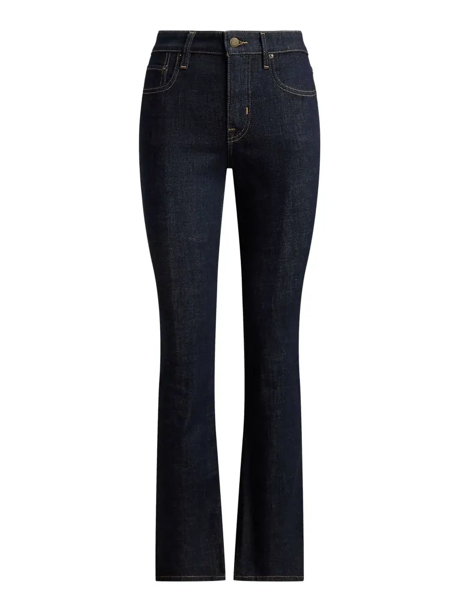 Джинсы прямого кроя с заниженной талией, Petite Mid-Rise Straight Cut Jeans Lauren Ralph Lauren — изображение 6 из 6, красный