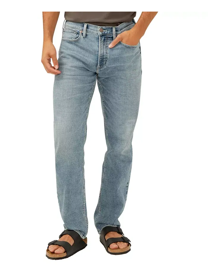 Мужские джинсы Eddie Classic Athletic Fit Tapered Leg Luxe Heritage Silver Jeans Co.