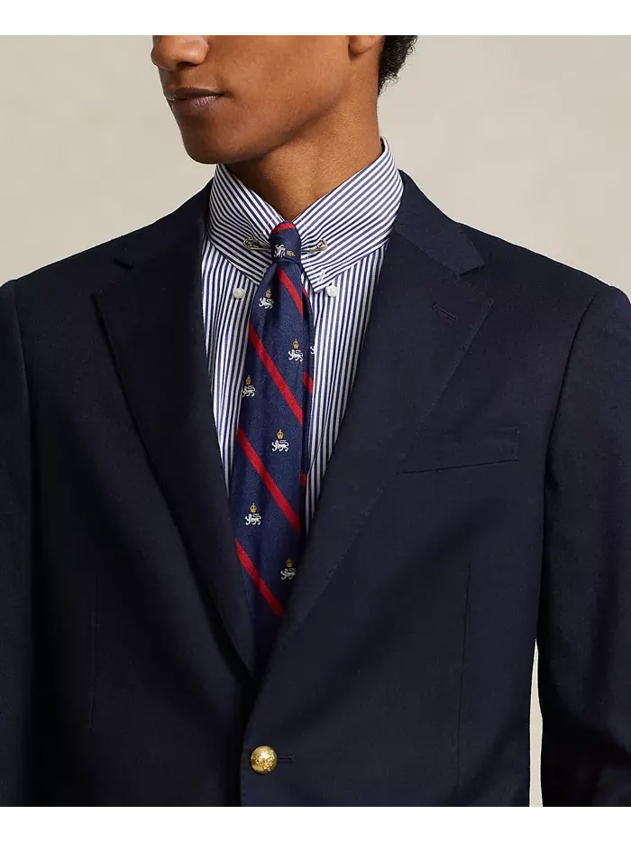 Мужской поло-блейзер Modern из габардина с добавлением шерсти Polo Ralph Lauren — изображение 3 из 6, темно-синий