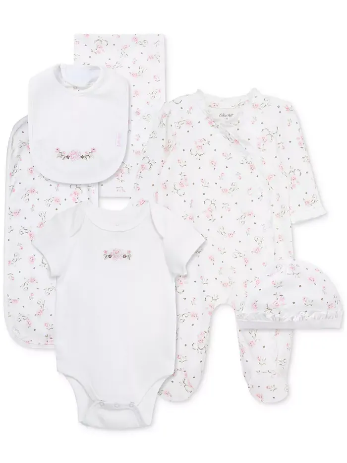 Подарочный набор для девочек "Vintage Rose", 6 предметов, хлопок Little Me