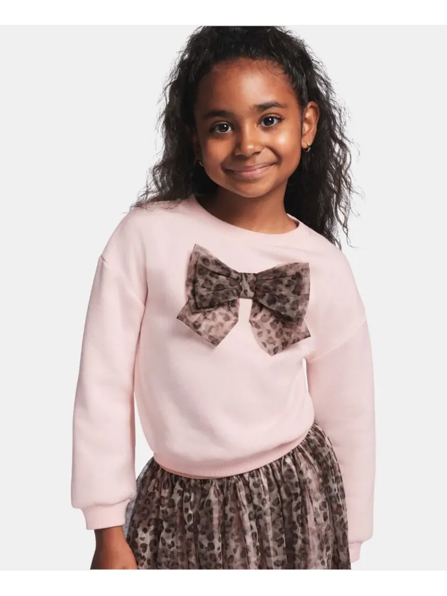 Комплект из свитшота и юбки с леопардовым принтом, модель Animal Print Kids Headquarters — изображение 3 из 9, розовый