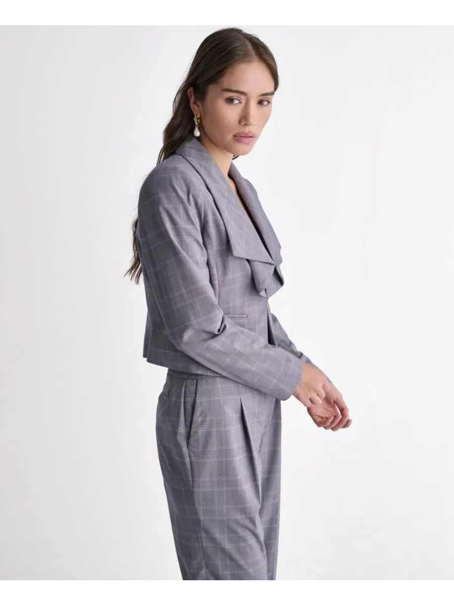 Жакет с воланами и укороченным кроем BCBG — изображение 3 из 9, светлый мульти