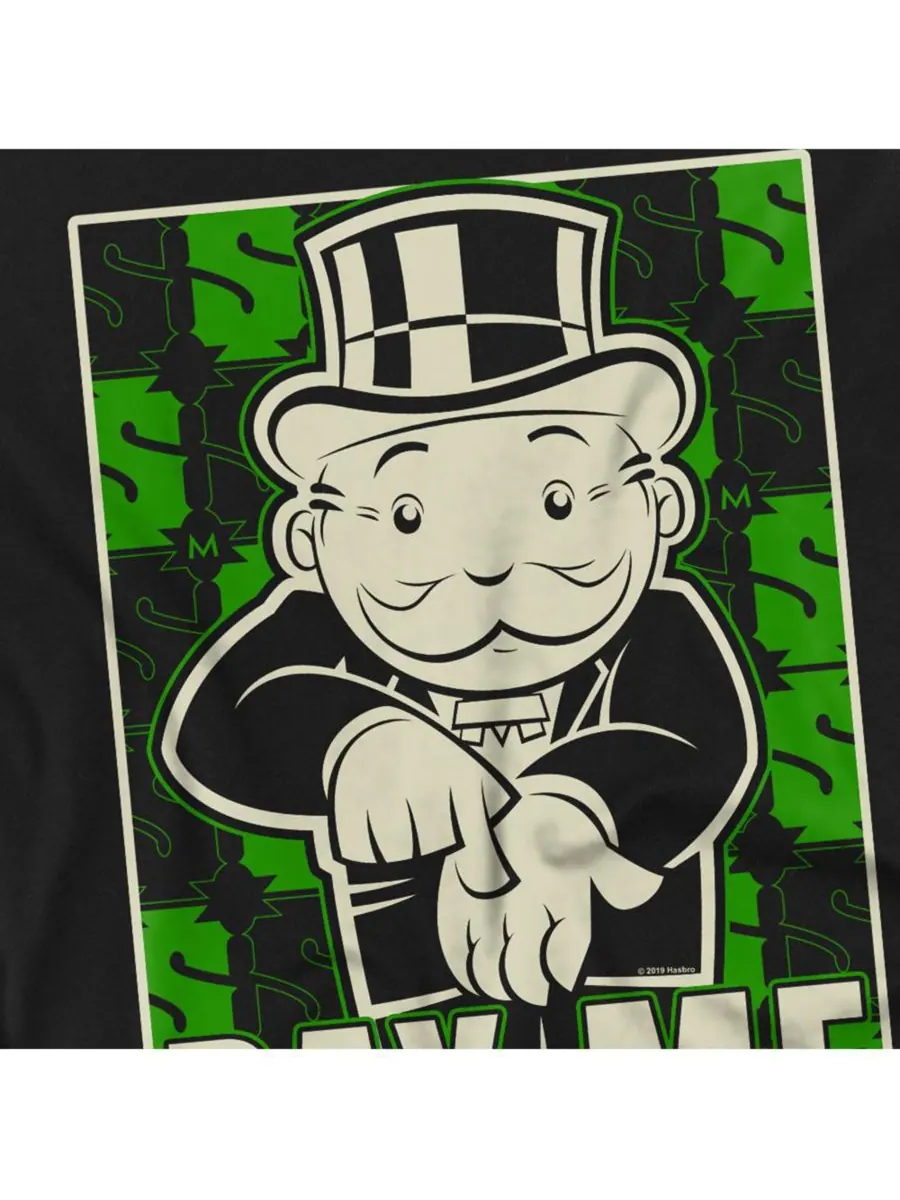 Футболка Big & Tall Pay Me Monopoly — изображение 3 из 3, черный