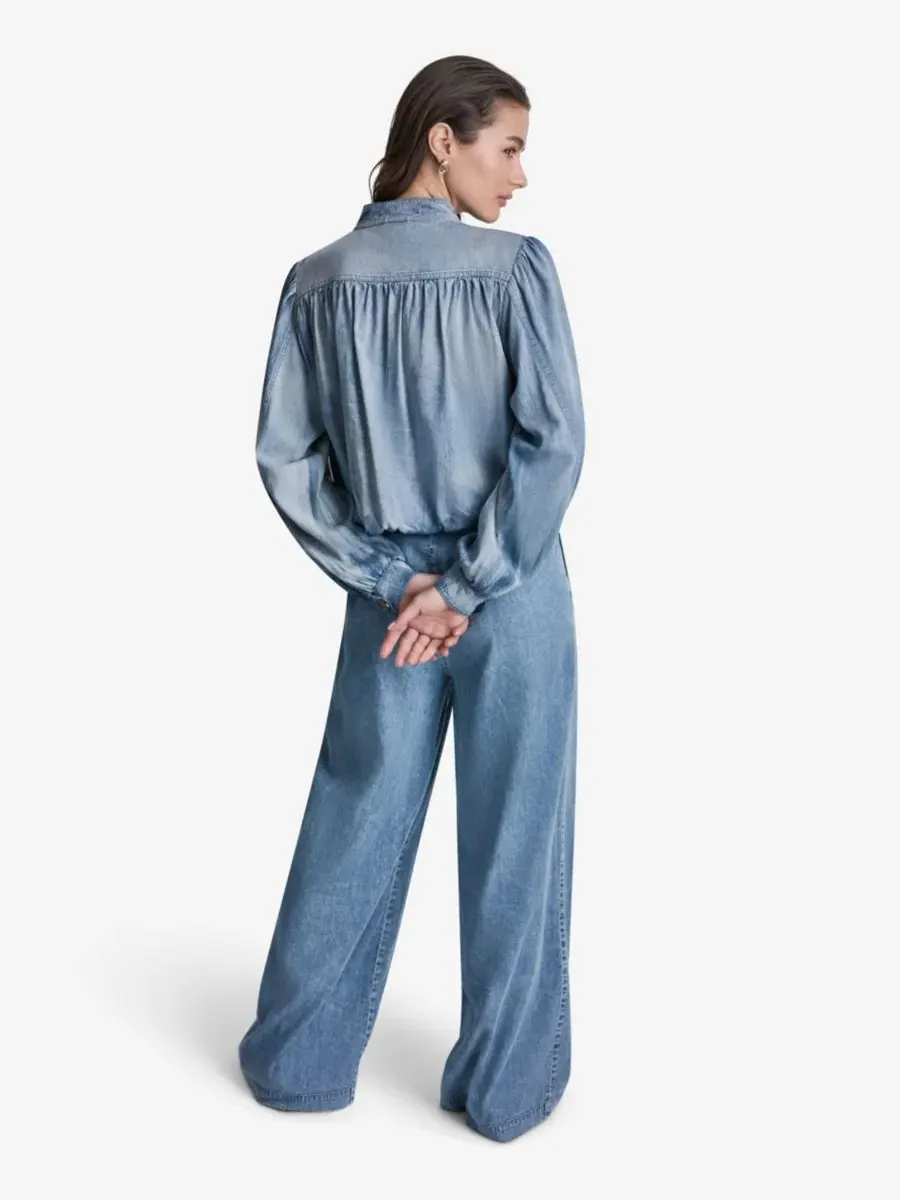 Жакет с объемными рукавами и воротником BCBG — изображение 5 из 7, синий