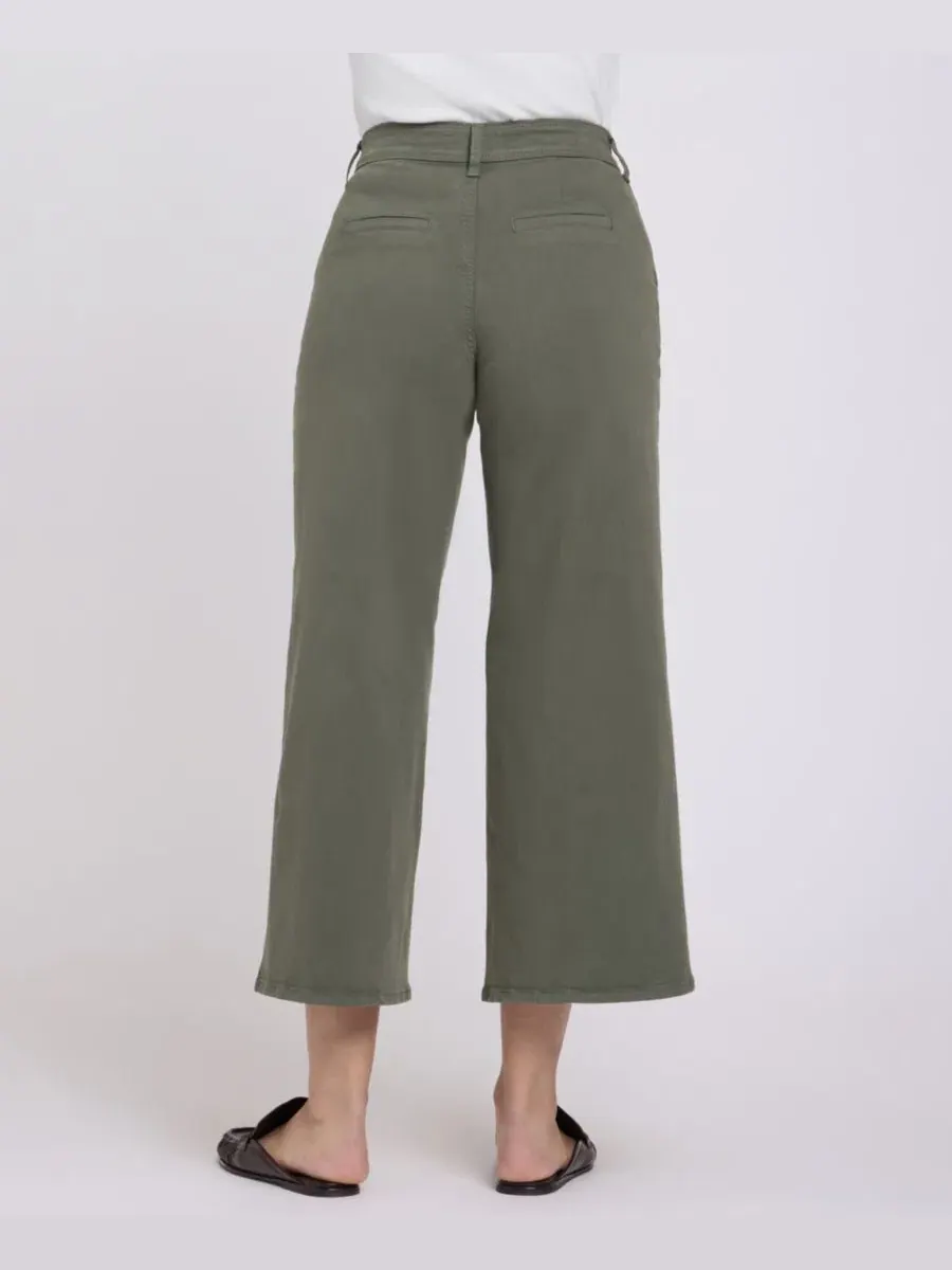 Джинсы-клеш с высокой посадкой Mona Wide-Leg Trouser Ankle NYDJ — изображение 5 из 5, зеленый