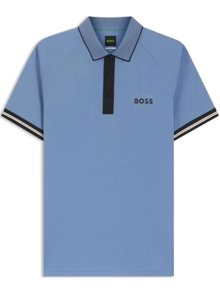 Поло с коротким рукавом Slim Fit Hugo Boss — изображение 2 из 5, синий