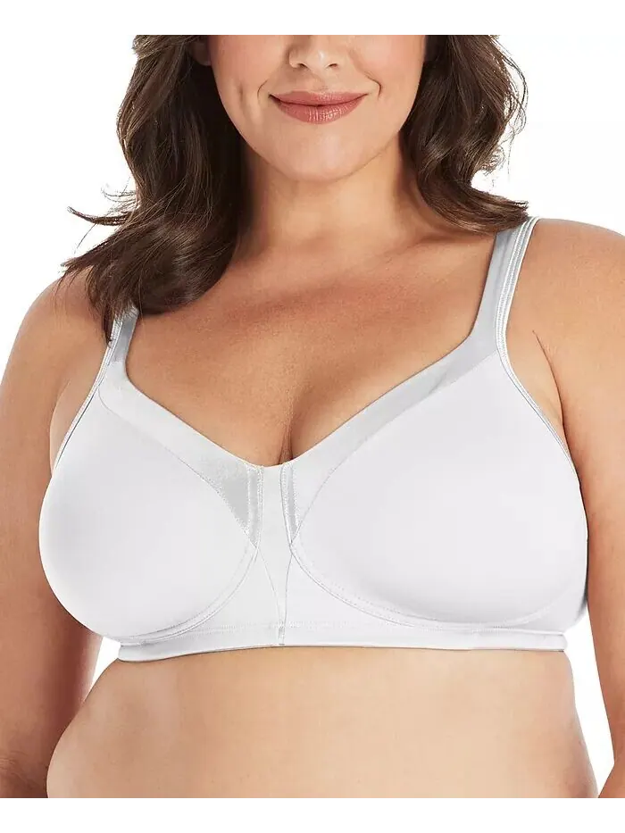 Бюстгальтер Full Figure 18 Hour Sleek & Smooth Wireless 4803, только онлайн Playtex — изображение 2 из 10, белый