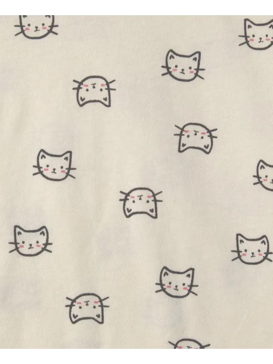 Комплект из 3 предметов: куртка-бомбер, топ и брюки Cat French Terry Carter's — изображение 6 из 7, розовый/белый