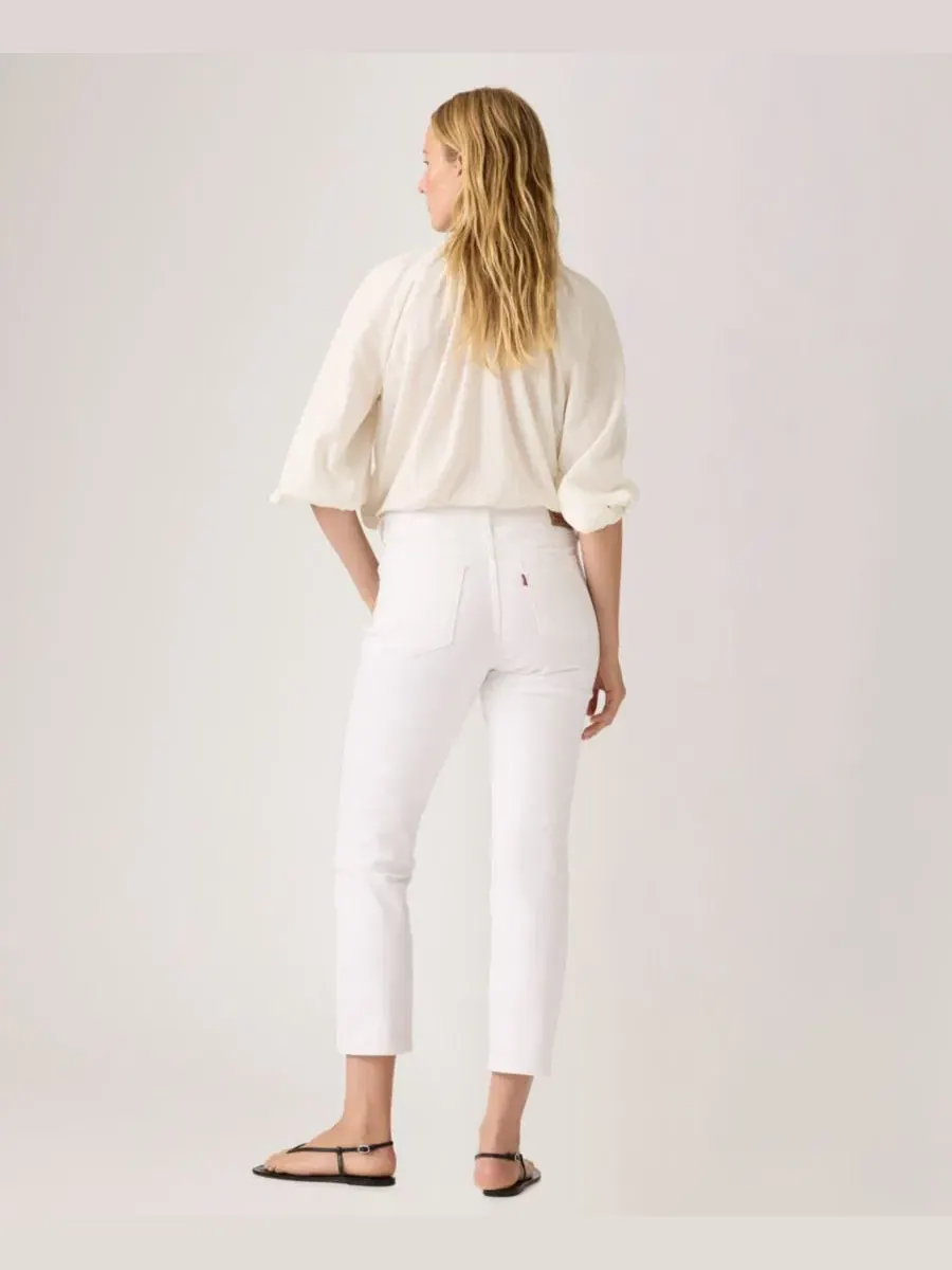 Джинсы прямого кроя скинни Classic Mid-Rise Ankle Straight-Leg Levi's — изображение 4 из 4, белый