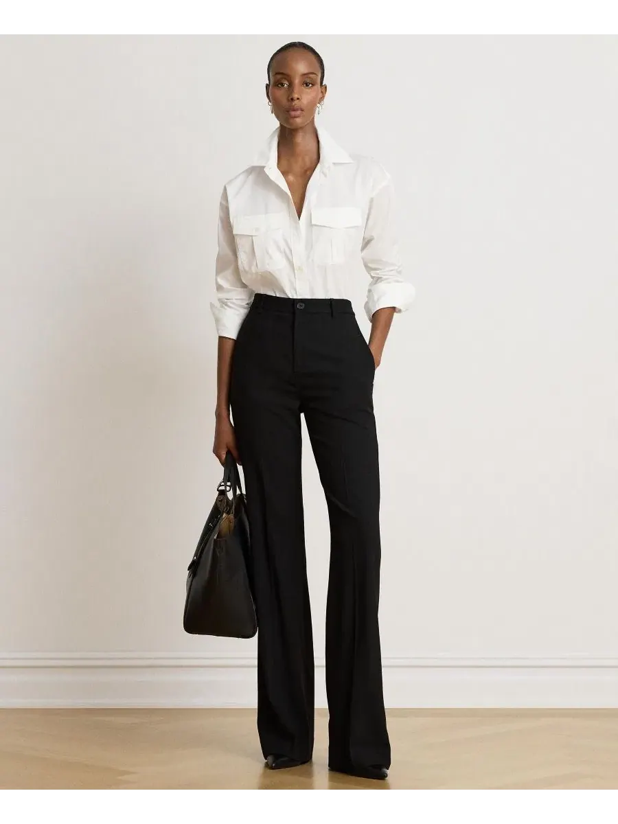 Женская рубашка с длинным рукавом, с нагрудными карманами Lauren Ralph Lauren — изображение 6 из 9, белый