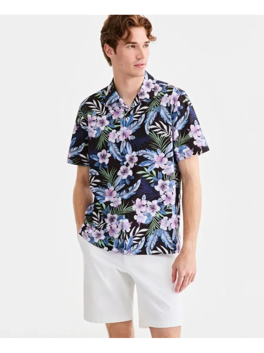 Рубашка с коротким рукавом Bahama Coast Midnight Blooms Tommy Bahama