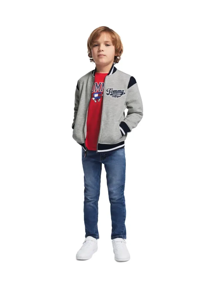 Детская куртка-флис с молнией Varsity Freshman Tommy Hilfiger — изображение 2 из 10, серый