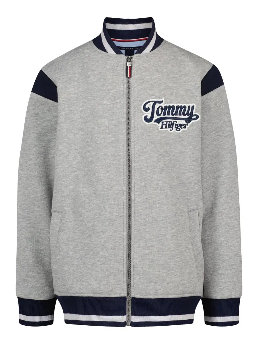 Детская куртка-флис с молнией Varsity Freshman Tommy Hilfiger — изображение 6 из 10, серый