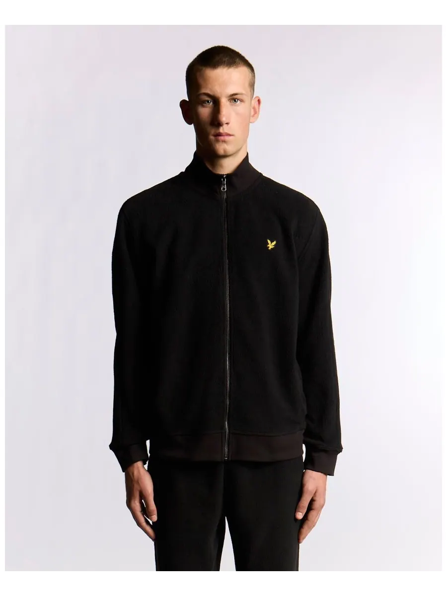 Мужская спортивная куртка с длинными рукавами из флиса Lyle & Scott — изображение 3 из 7, черный