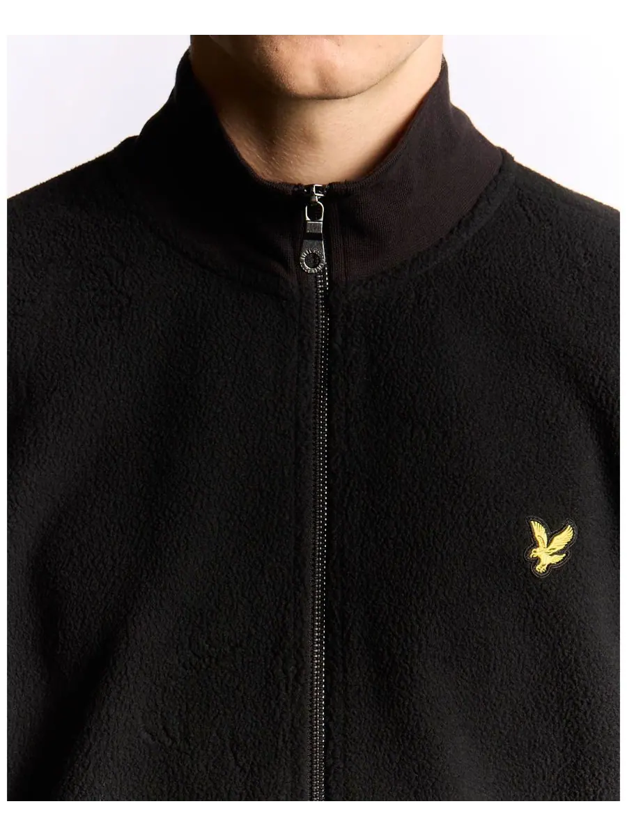 Мужская спортивная куртка с длинными рукавами из флиса Lyle & Scott — изображение 5 из 7, черный