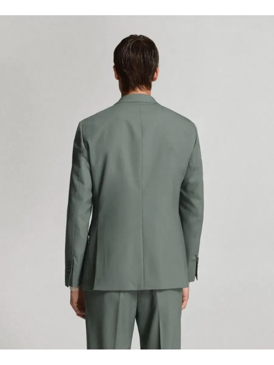 Пиджак-костюм Turin Wool Suit Jacket MANGO — изображение 3 из 4, зеленый