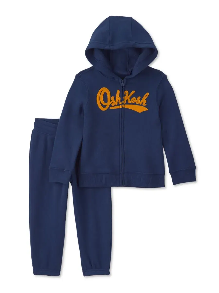 Комплект из флисовой кофты с капюшоном и брюк Osh Kosh — синий