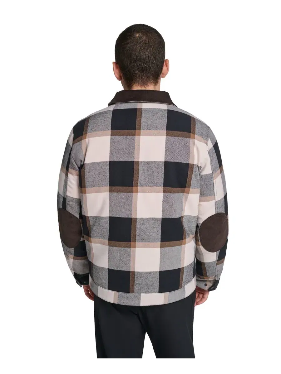 Рубашка-куртка с пледовым принтом, на молнии и кнопках, модель Plaid Cord Details Levi's — изображение 4 из 5, черный