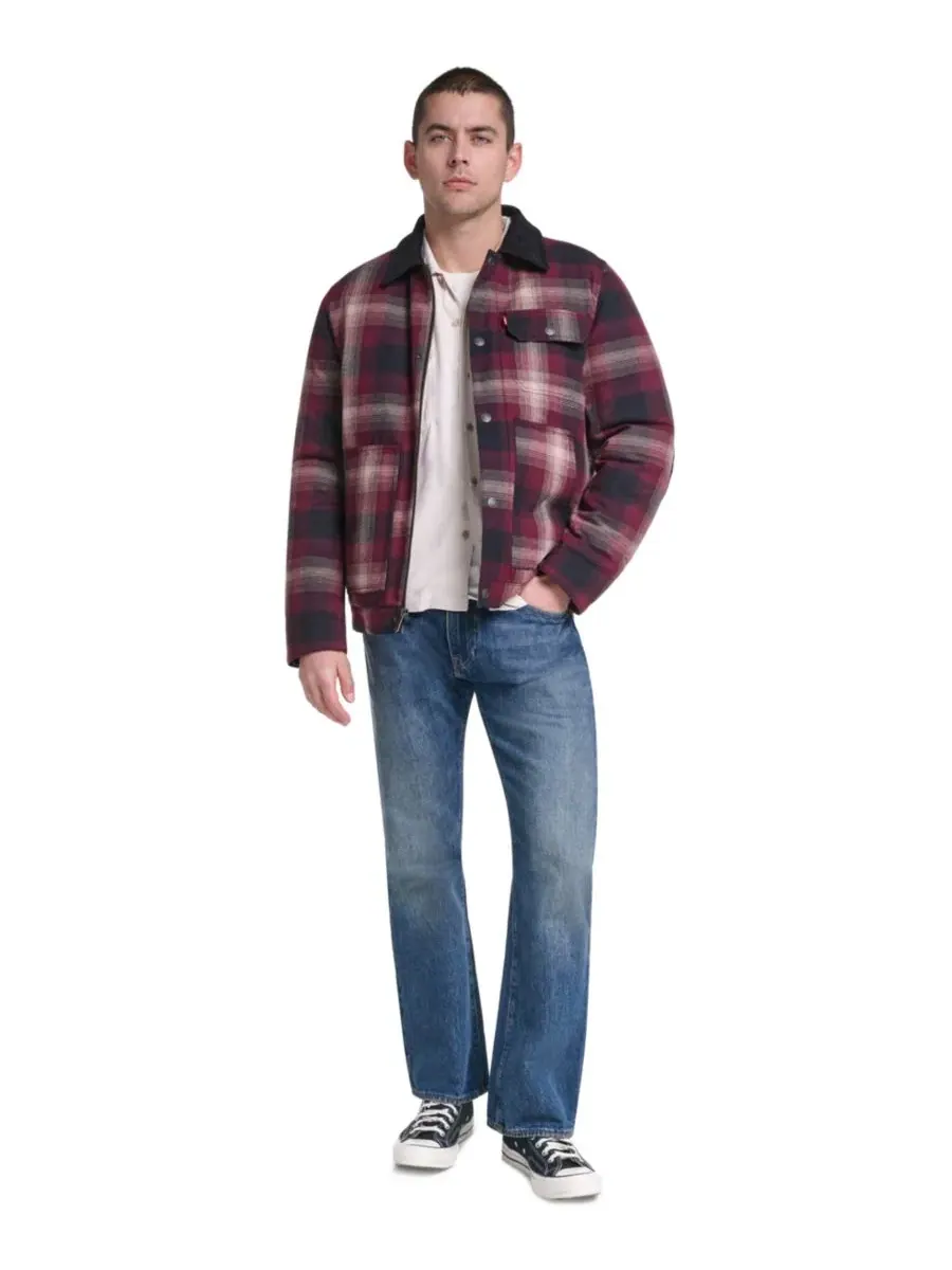 Фланелевая куртка-рубашка с принтом, с хлопковым воротником Levi's — изображение 2 из 6, коричневый