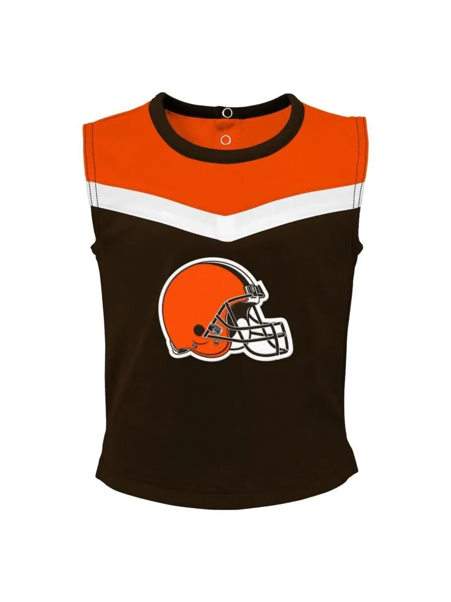 Комплект из топа, юбки и шорт для болельщицы Cleveland Browns Spirit Cheer Outerstuff — изображение 2 из 4, коричневый