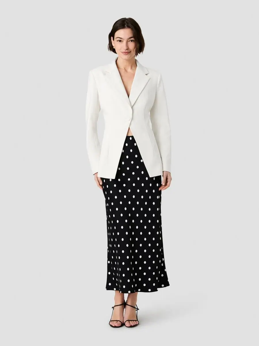 Жакет с поясом Azra Twill Long-Sleeve Jacket French Connection — изображение 1 из 12, кремовый