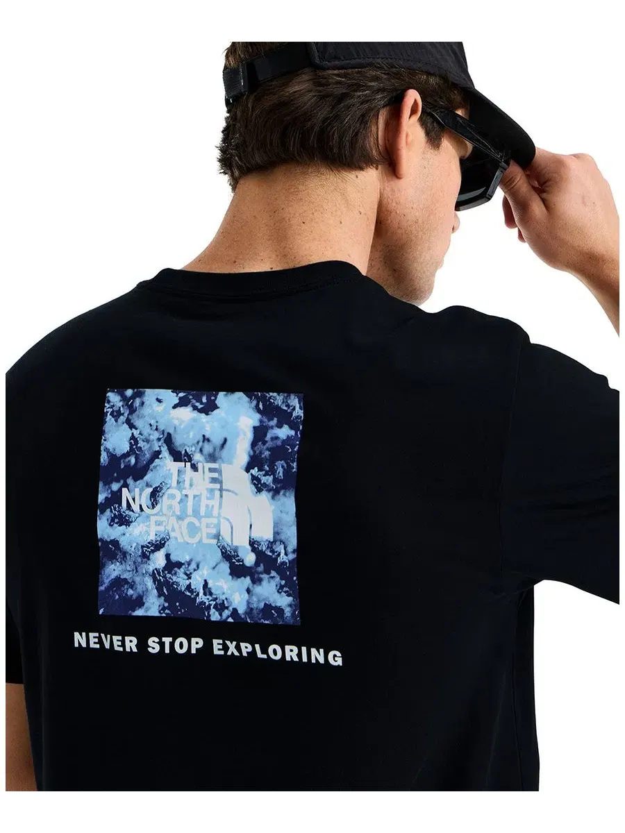 Футболка с принтом Granitic Rock Box Never Stop Exploring The North Face — изображение 3 из 3, черный