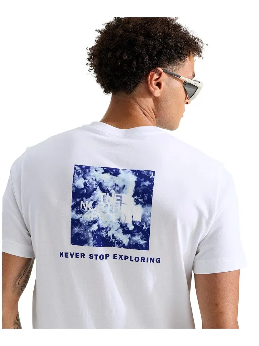Футболка с принтом Granitic Rock Box Never Stop Exploring The North Face — изображение 3 из 3, белый