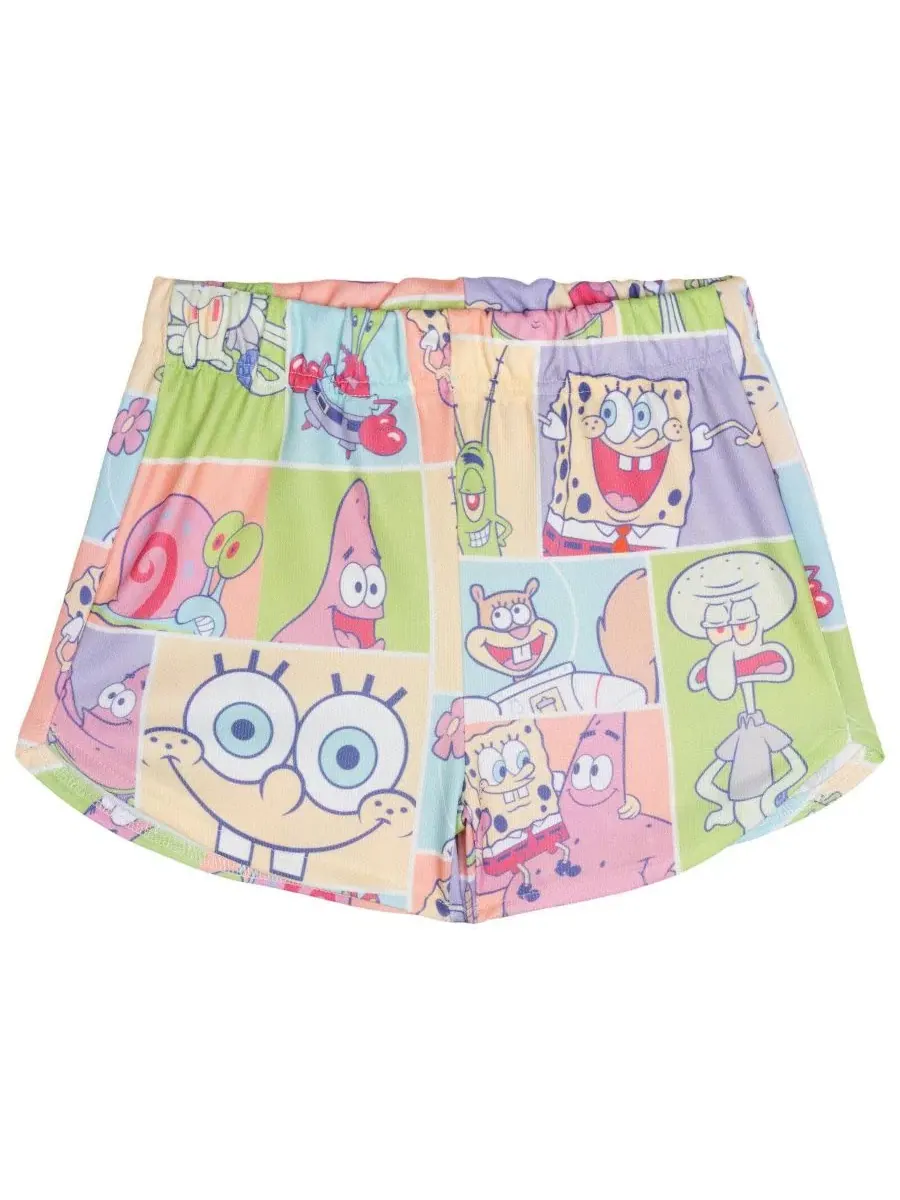 Комплект из топа и шорт с принтом SpongeBob SquarePants — изображение 3 из 3, желтый