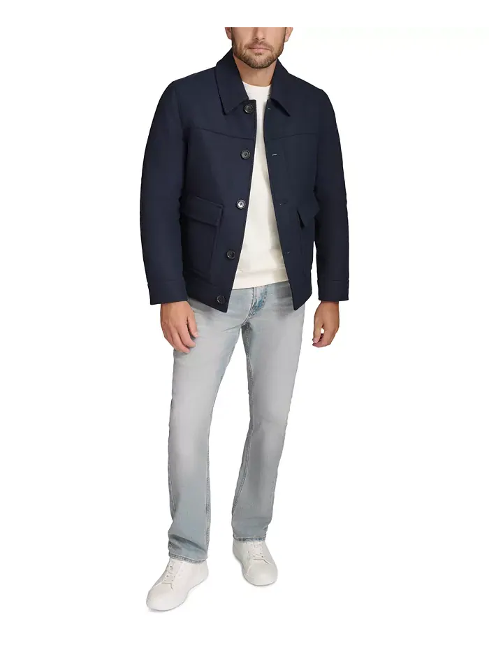 Мужская куртка-рубашка Warwick Twill Chore Marc New York — изображение 3 из 3, темно-синий