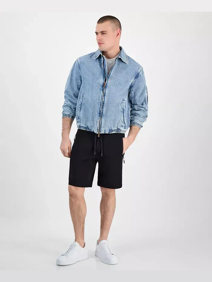 Мужская джимсовая бомбер-куртка на молнии A|X Armani Exchange — изображение 2 из 4