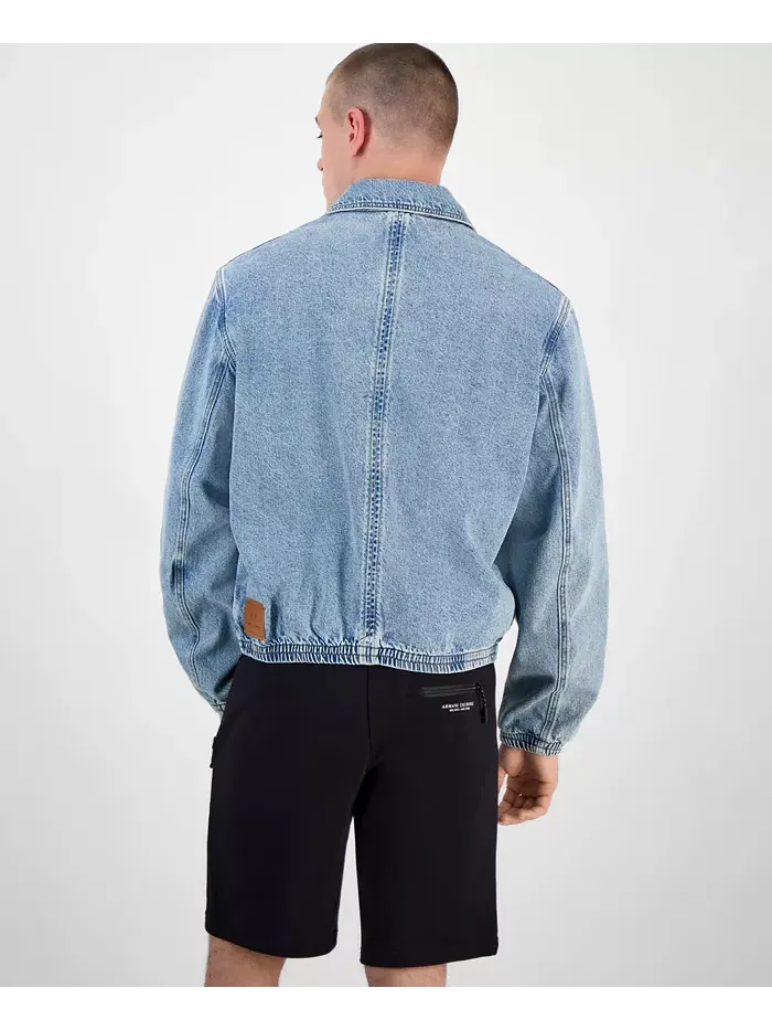 Мужская джимсовая бомбер-куртка на молнии A|X Armani Exchange — изображение 4 из 4