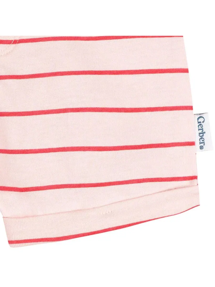 Комплект из 3 детских шорт с манжетами Gerber — изображение 8 из 8, коралл