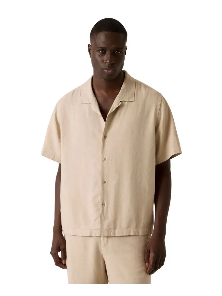 Рубашка с коротким рукавом из льняной смеси Linen Coast Rayon GUESS