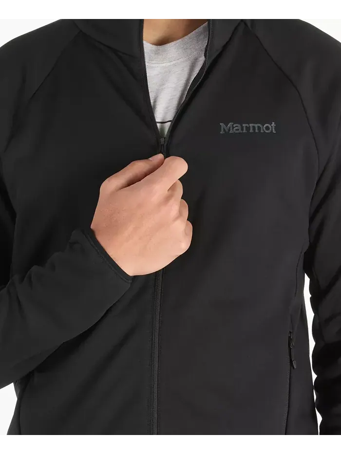 Куртка Leconte Fleece Zip Front Track с молнией спереди Marmot — изображение 5 из 12, черный