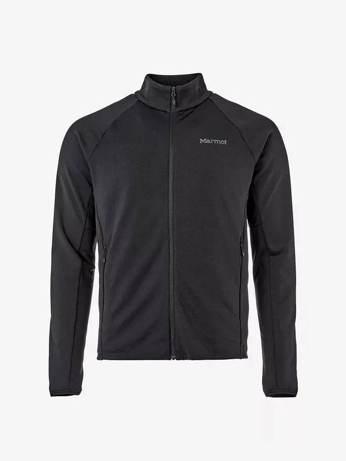 Куртка Leconte Fleece Zip Front Track с молнией спереди Marmot — изображение 6 из 12, черный